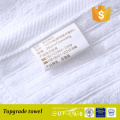 Soft touch skin protecting no chemic airline towel / white terry satin gear towel